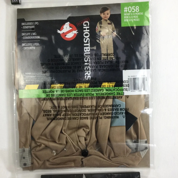 Tan Halloween Ghostbusters Costume Iconic Jumpsuit - Picture 5 of 7